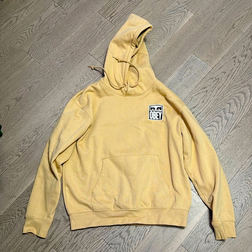 Obey cream hoodie